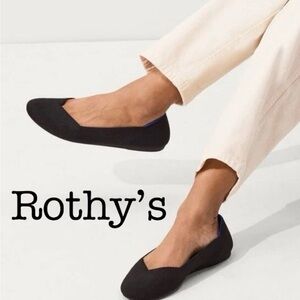 NWOB Rothy's The Flat Black Round Toe Shoes Women’s US 8.5 Ballet Flats